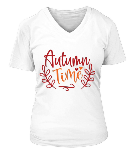 Autumn Time V-neck T-Shirt Woman