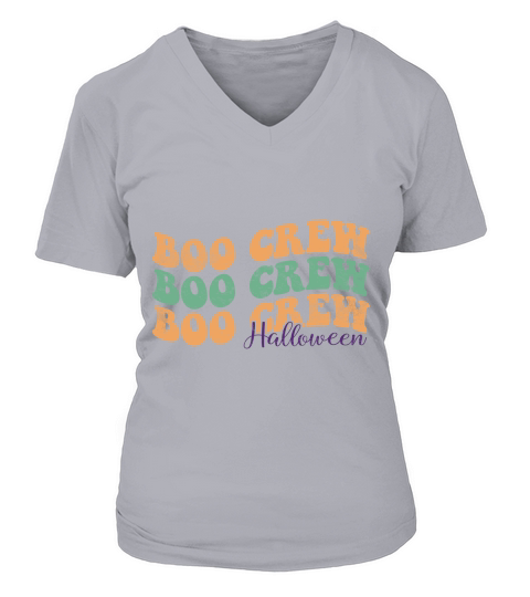 Boo Crew Halloween 02 V-neck T-Shirt Woman