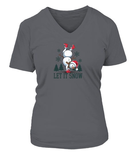 Christmas snowman let it snow 1 V-neck T-Shirt Woman