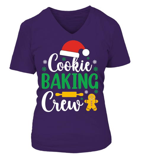 Cookie Baking Crew 9 V-neck T-Shirt Woman