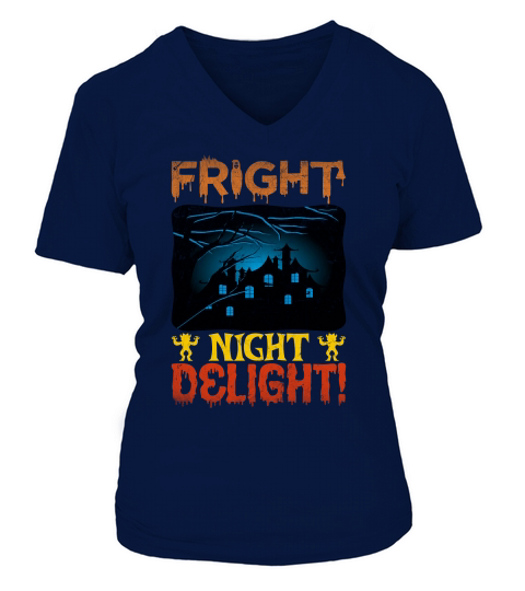 Fright night delight Halloween V-neck T-Shirt Woman