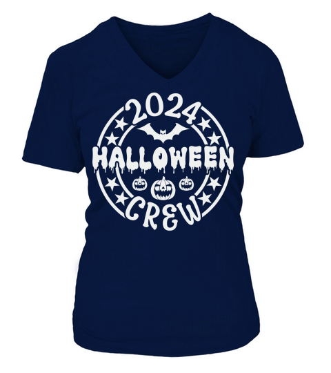 Halloween Crew 2024 10 V-neck T-Shirt Woman