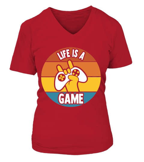 Life is a Game V-neck T-Shirt Woman