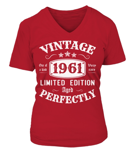 Vintage 1961 Limited Edition Aged Perfectly V-neck T-Shirt Woman