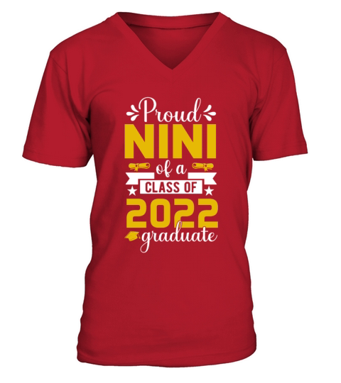 Graduation Gifts Proud Nini Of A Class Of 2022 V-Neck T-shirt