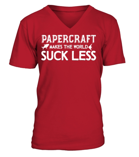 Papercraft Joke Origami Artwork Paper Cardmaking V-Neck T-shirt