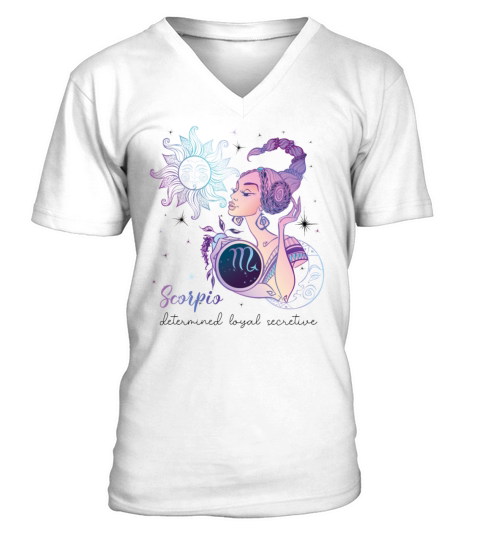 Scorpio Zodiac Sign Birthday Gifts Horoscope Woman V-Neck T-shirt