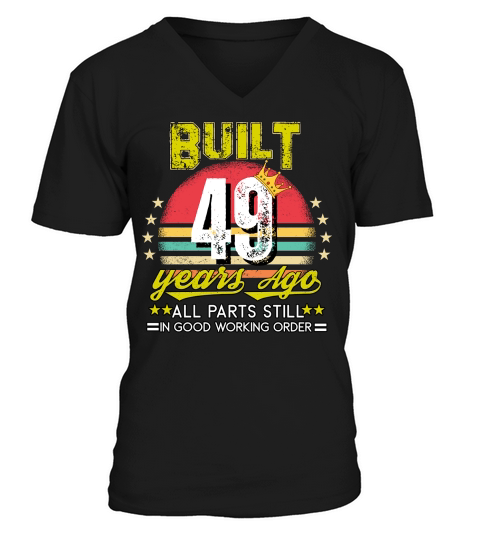 Vintage Birthday 49 V-Neck T-shirt