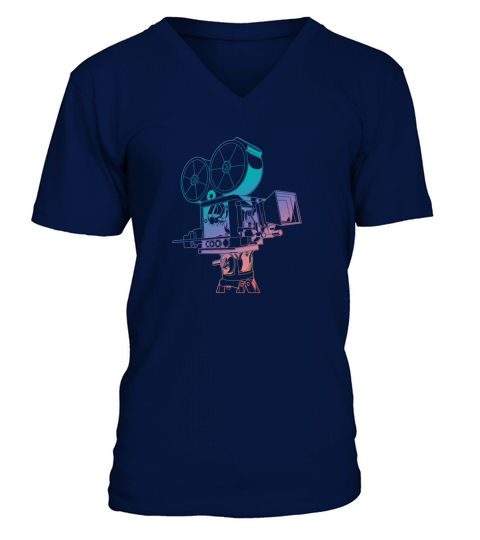 Vintage Video Camera V-Neck T-shirt