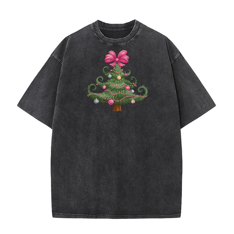 Christmas trees pink toutch 3 Washed T-Shirt