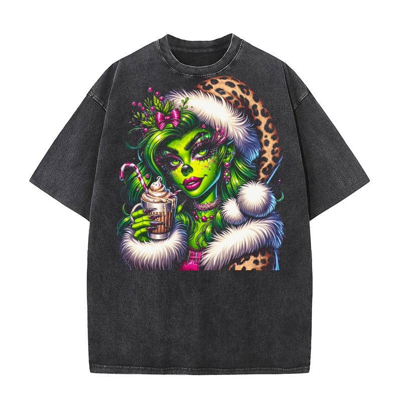 Grinch Inspired Elf Washed T-Shirt