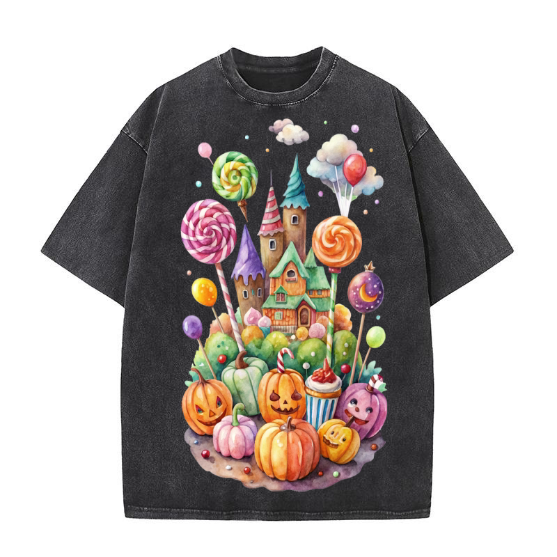 Halloween Cute Holiday Washed T-Shirt