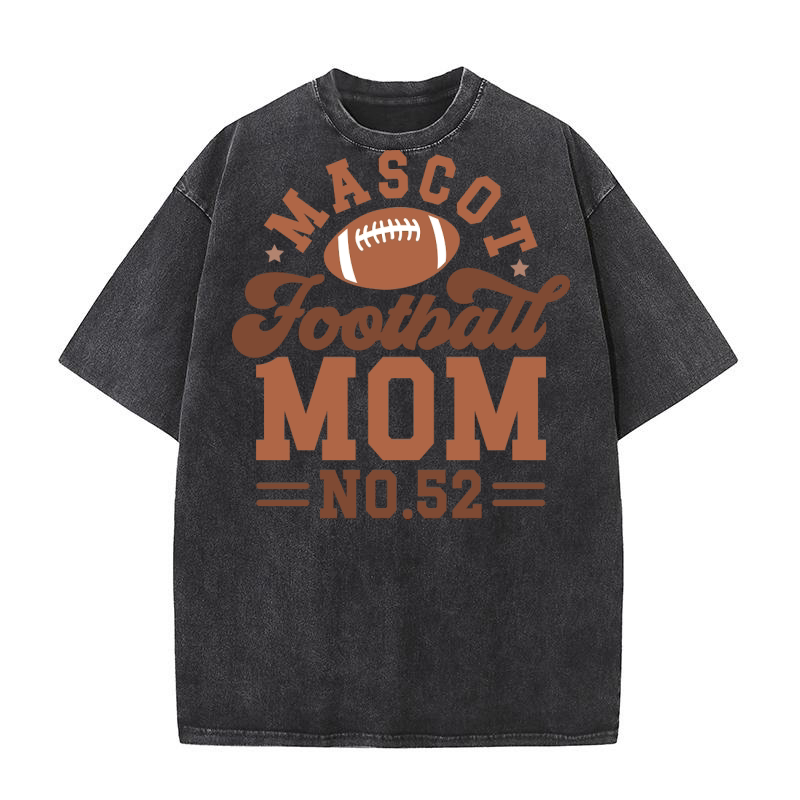mascot football mom no.52 Washed T-Shirt