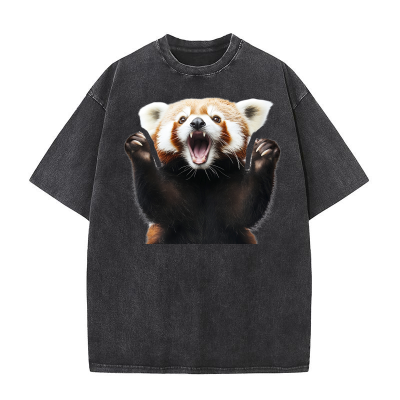 Red Panda (1) Washed T-Shirt