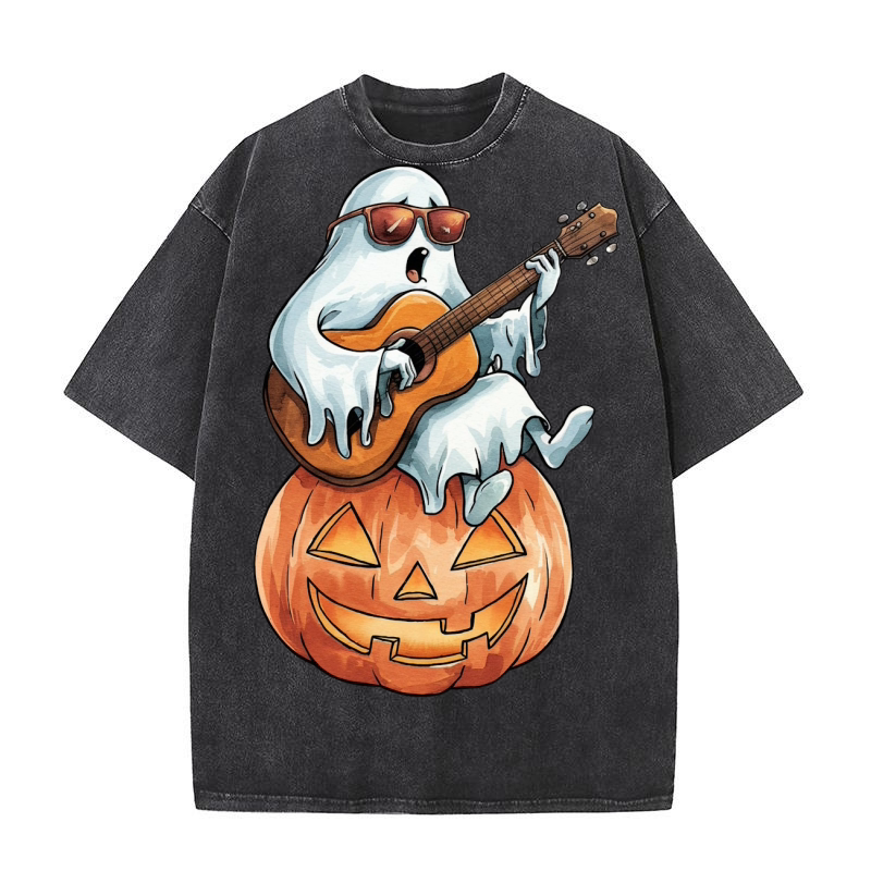 Transparent Halloween Para 08 Washed T-Shirt
