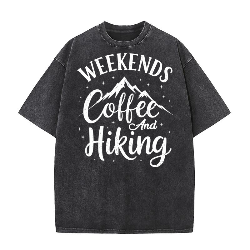 Weekends coffee hiking Washed T-Shirt
