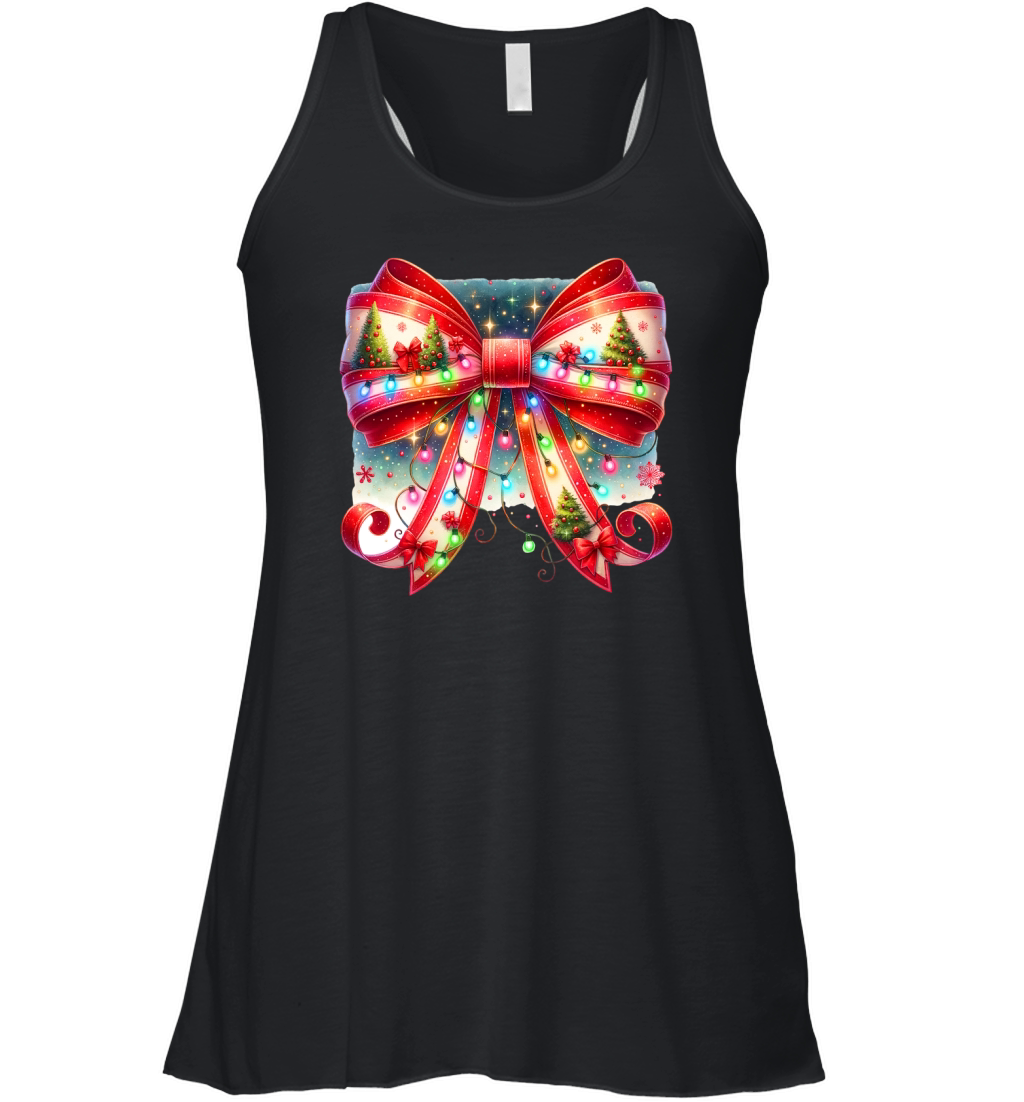 Christmas bow 13 Women's Flowy Tank Top