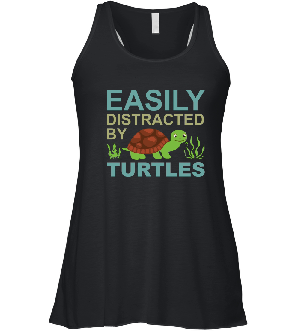 Easily distracted by turtles Women's Flowy Tank Top