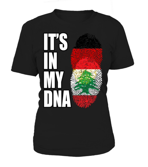German And Lebanese Mix DNA Flag Heritage Women's T-Shirt