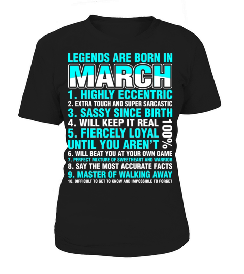 Legends Are Born In March Women's T-Shirt