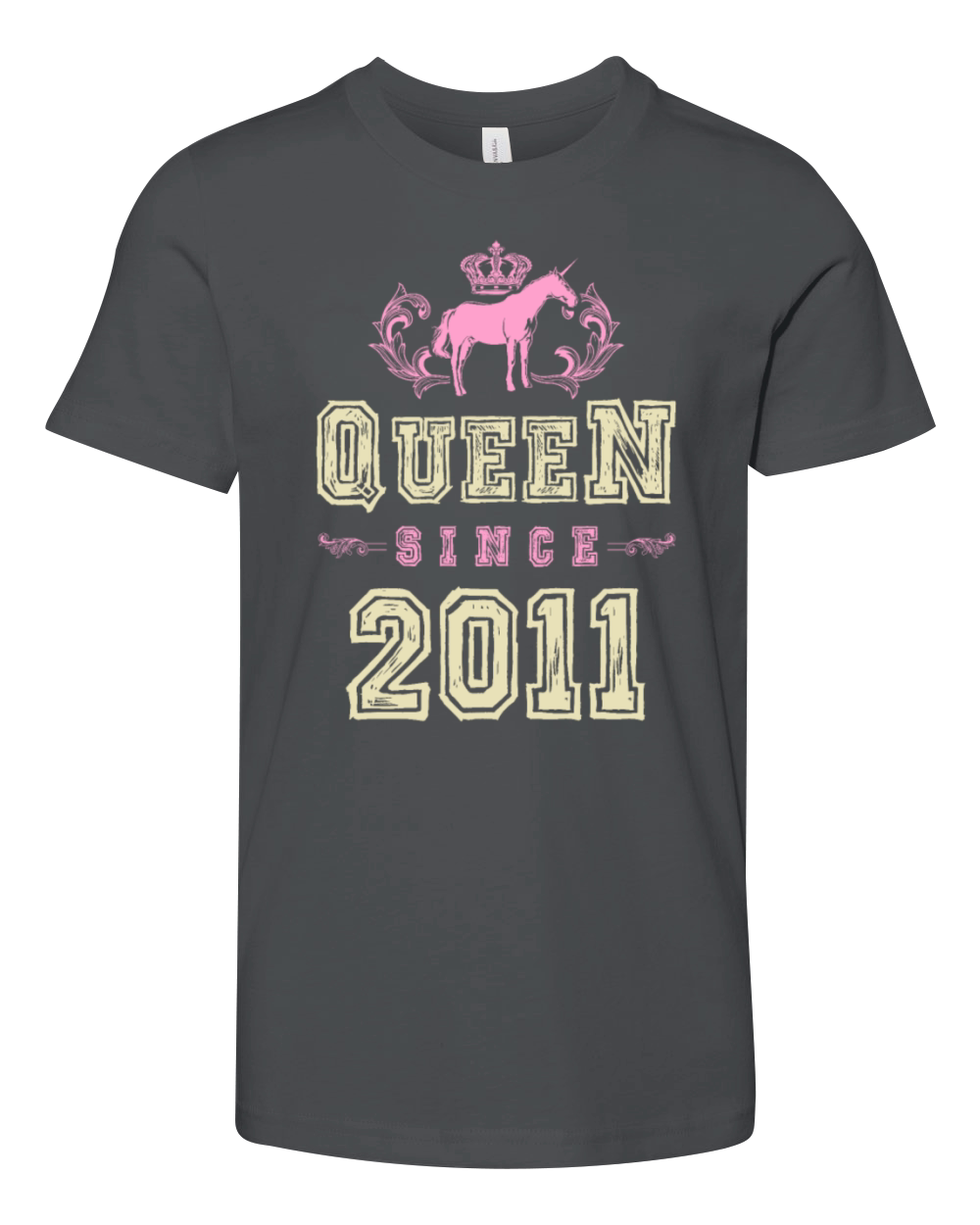 2011 Queen unicorn Youth Unisex Jersey Tee