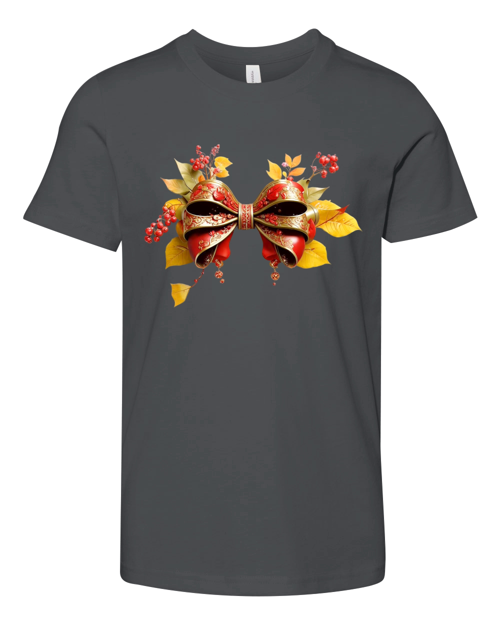 Fall Coquette bow sublimation 02 Youth Unisex Jersey Tee