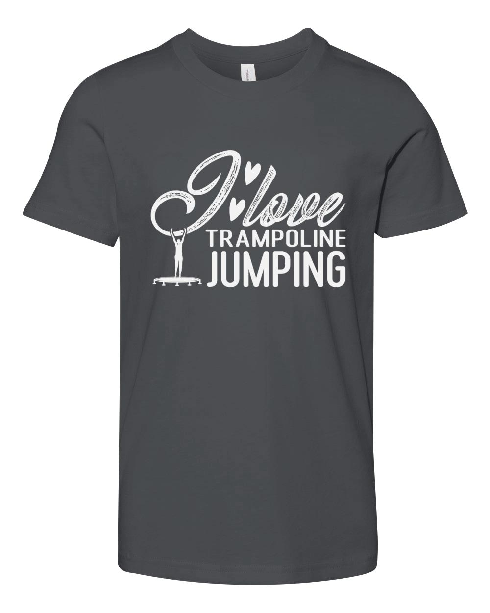 I Love Trampoline Jumping Youth Unisex Jersey Tee