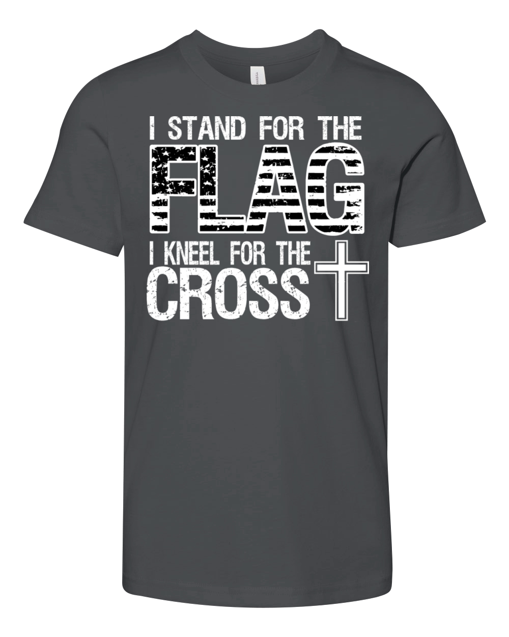 I stand for the flag I kneel for the cross Youth Unisex Jersey Tee