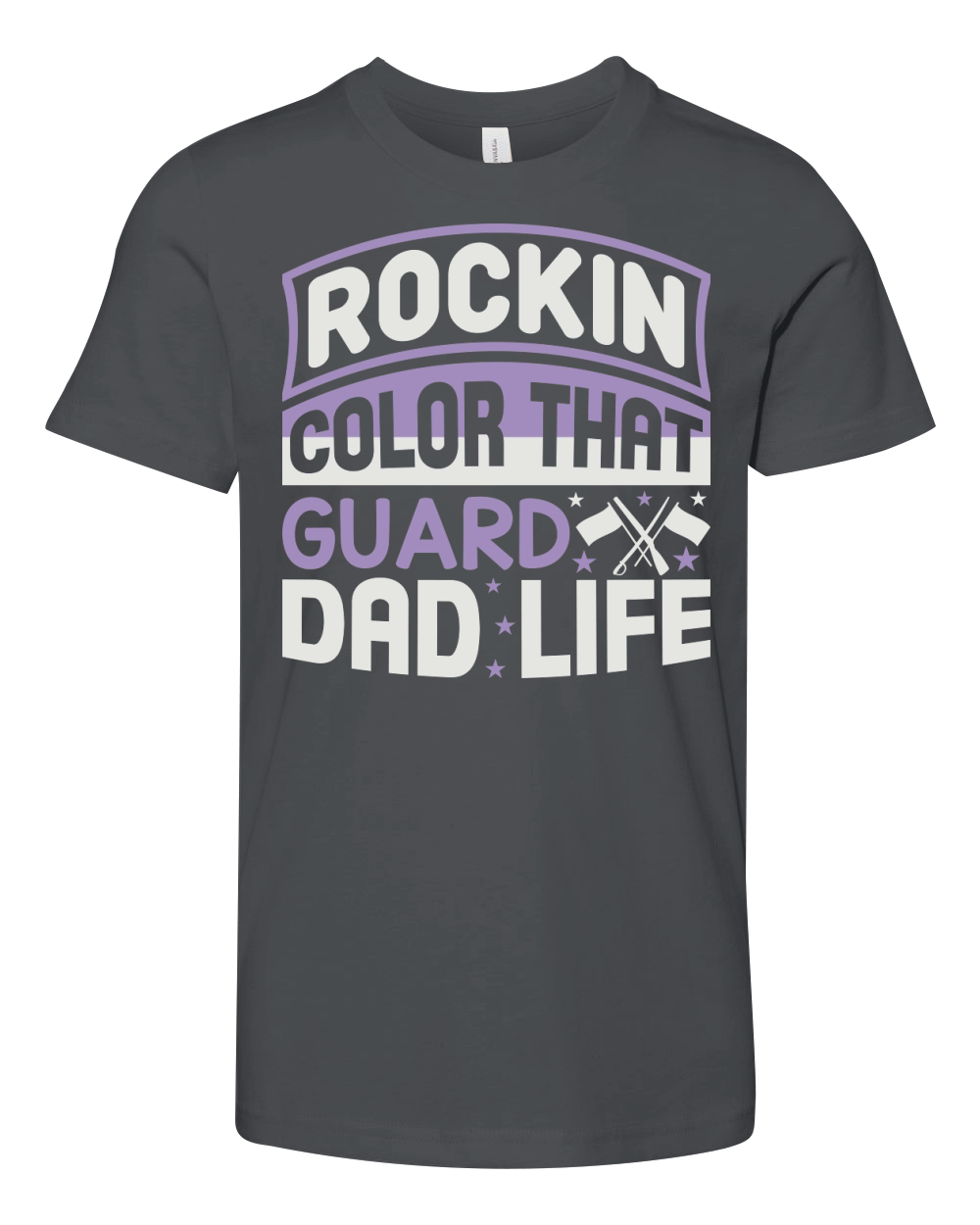 Rockin That Color Guard Dad Life 04 Youth Unisex Jersey Tee