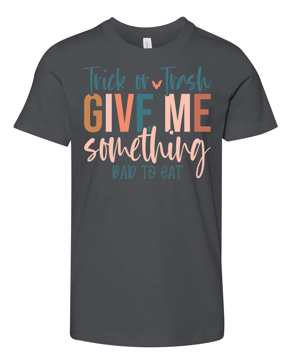 Trick or Trash give me something bad to eat Youth Unisex Jersey Tee