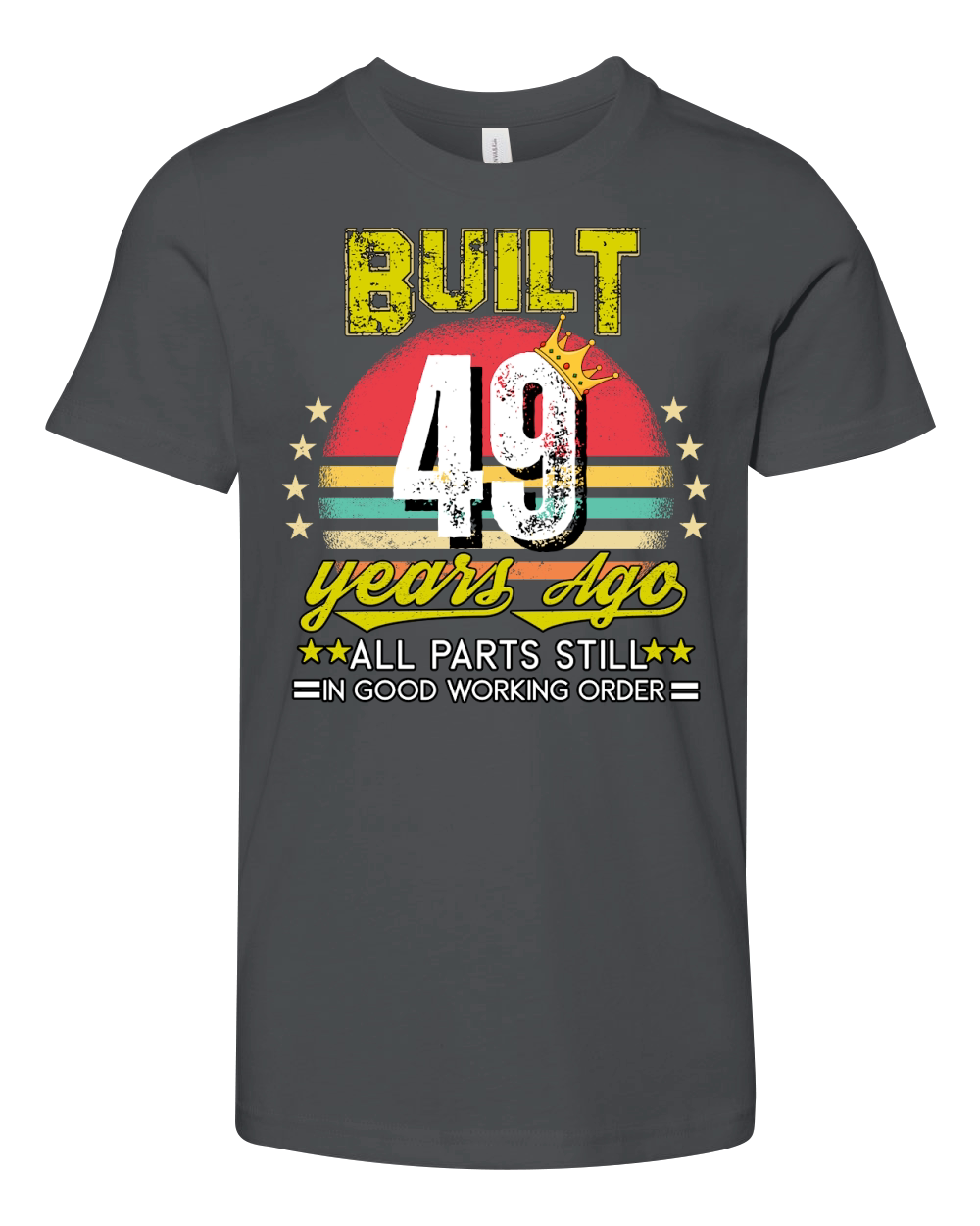 Vintage Birthday 49 Youth Unisex Jersey Tee
