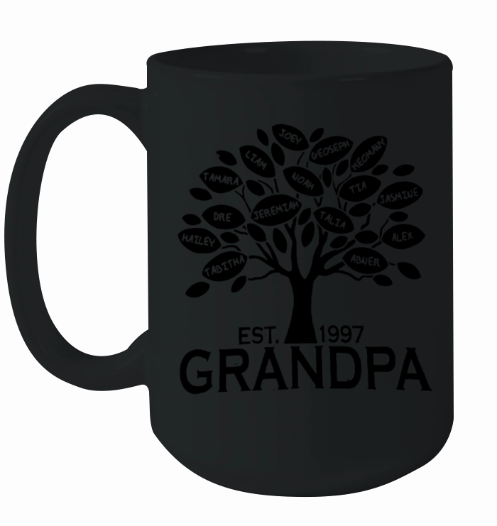 Custom Grandpa or Grandma Family Tree with all Gra Ceramic Mug