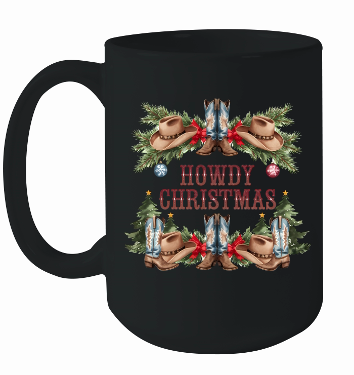 Howdy Christmas Vintage Christmas 4 Ceramic Mug
