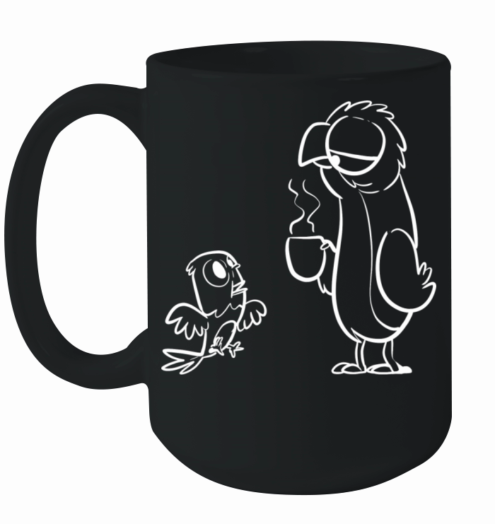 Morning Little Parrot Morning Person Gift Ceramic Mug