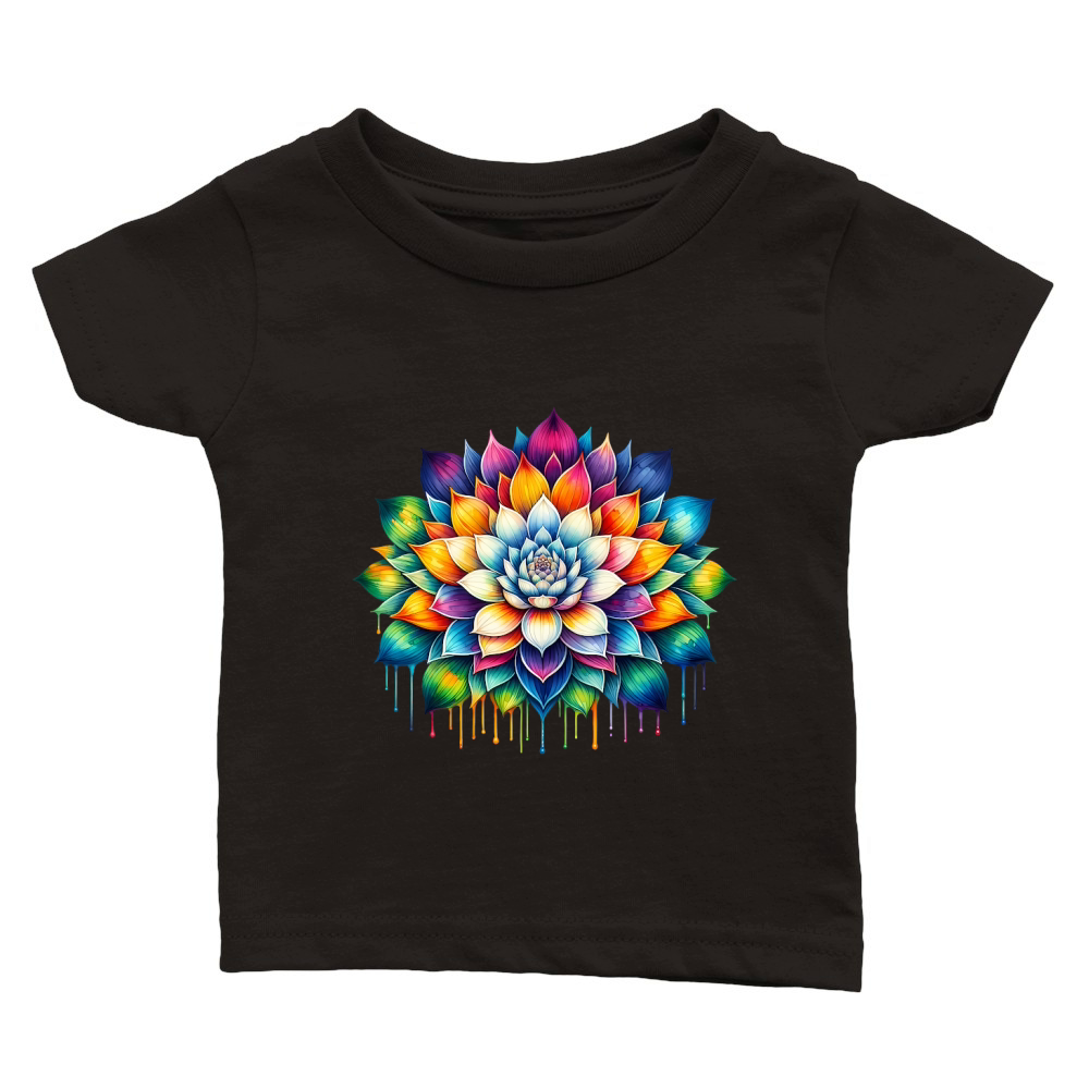 Colorful Mandala Yoga Classic Baby Crewneck T-shirt