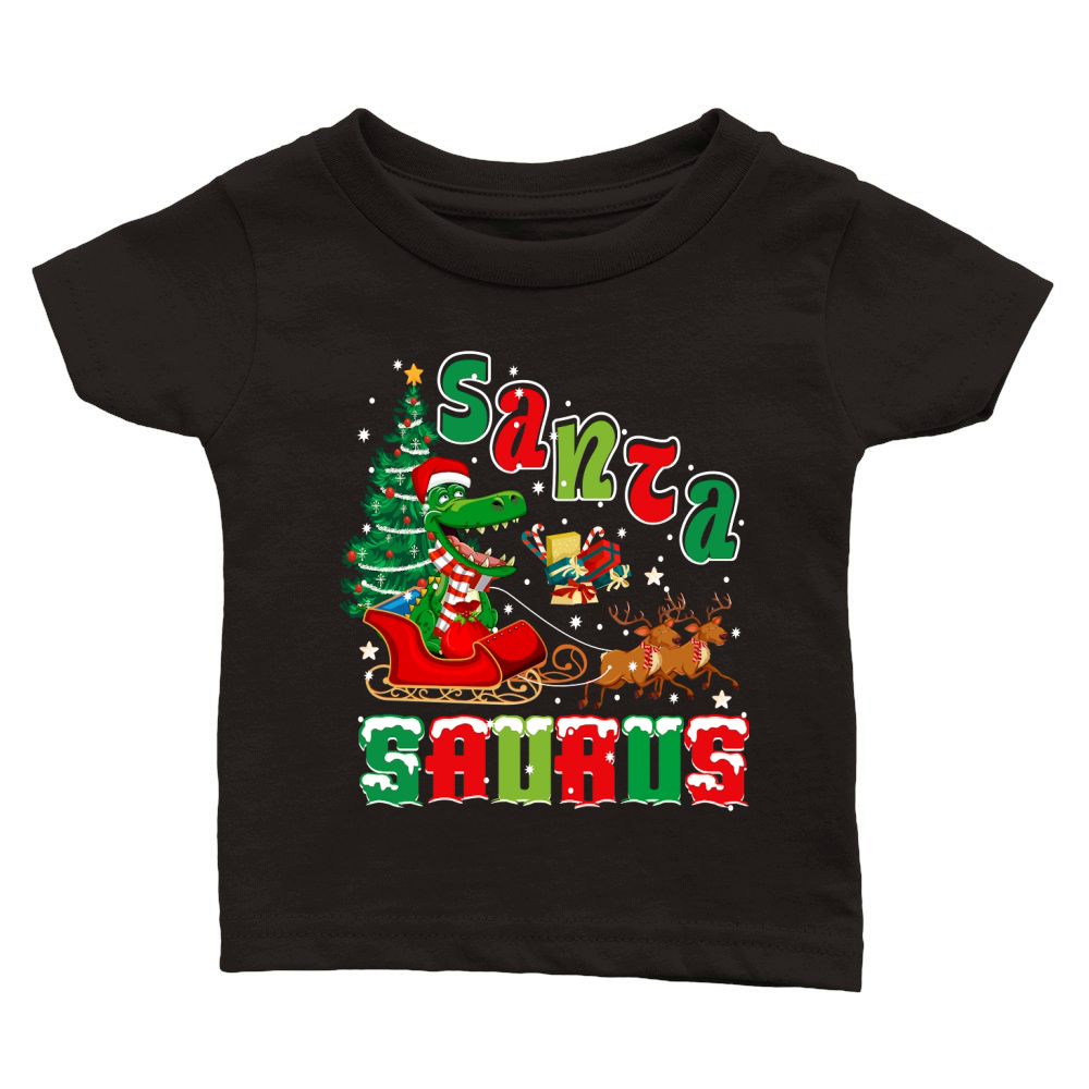 SANTA SAURUS Classic Baby Crewneck T-shirt