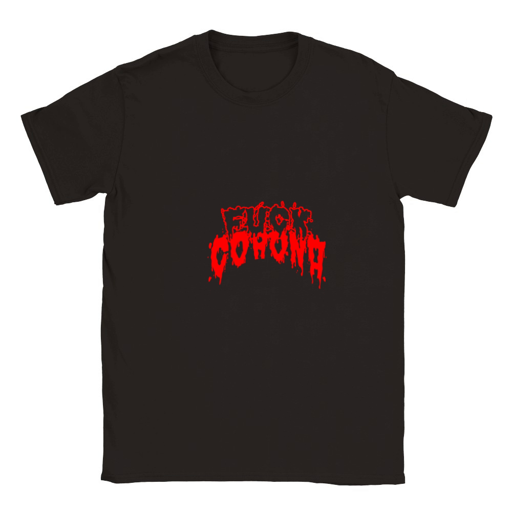 fuck corona red text Classic Kids Crewneck T-shirt