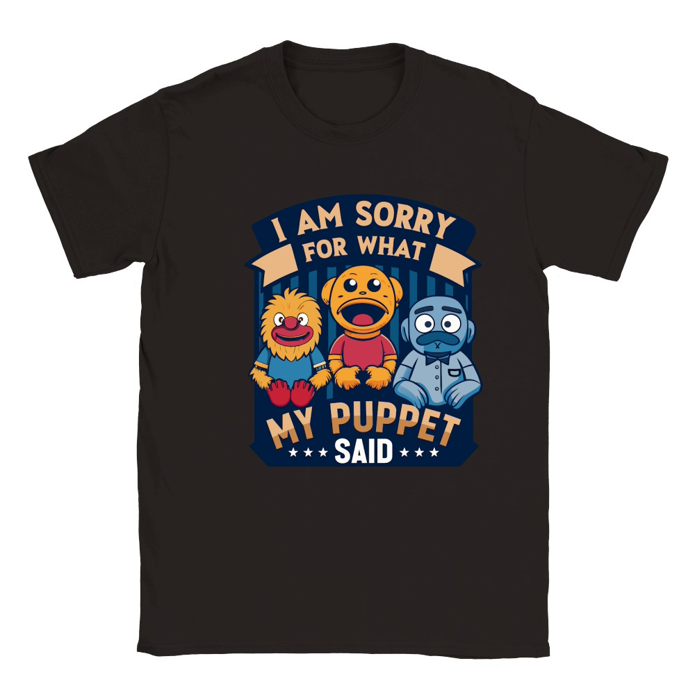 i am sorry for what my puppet said 02 Classic Kids Crewneck T-shirt
