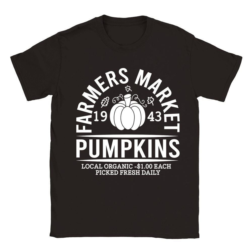 Pumpkins Farmer Market Classic Kids Crewneck T-shirt
