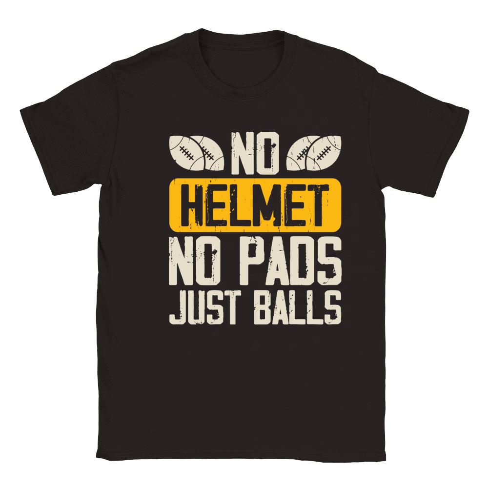 Vintage Rugby Player no Helmet no pads just balls Classic Kids Crewneck T-shirt