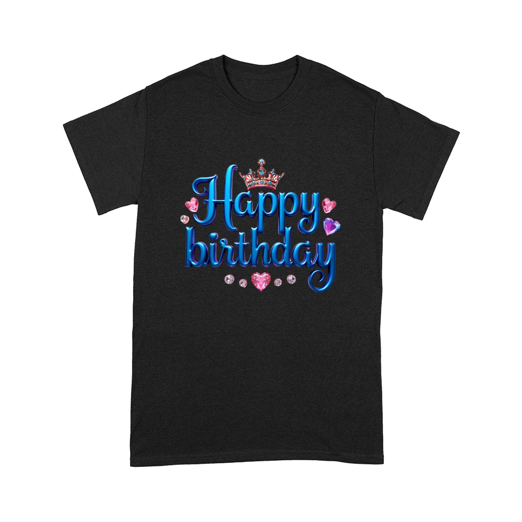 Colorful Metallic Happy Birthday Comfort T-shirt