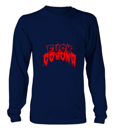 fuck corona red text Long sleeved Unisex
