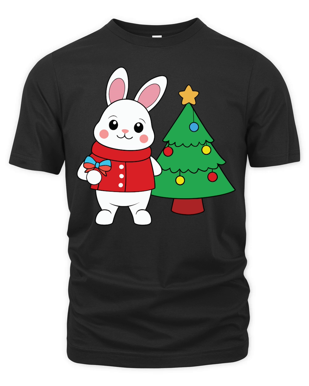 Christmas Rabbit 10 Organic Unisex T-shirt