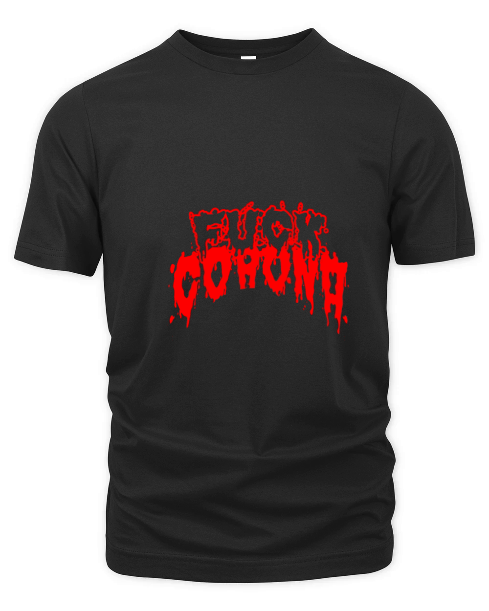 fuck corona red text Organic Unisex T-shirt