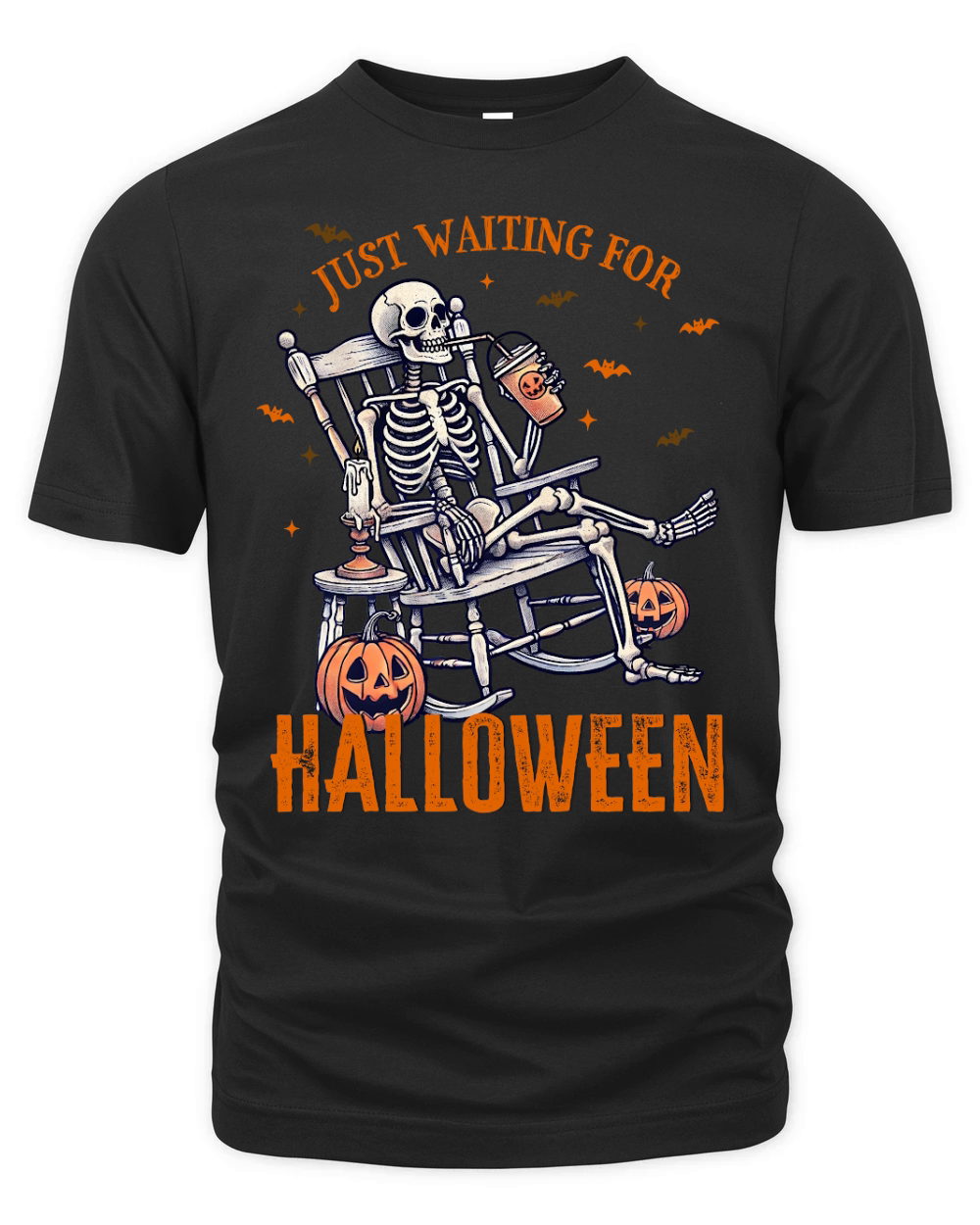 JUST WAITING FOR HALLOWEEN 2 Organic Unisex T-shirt