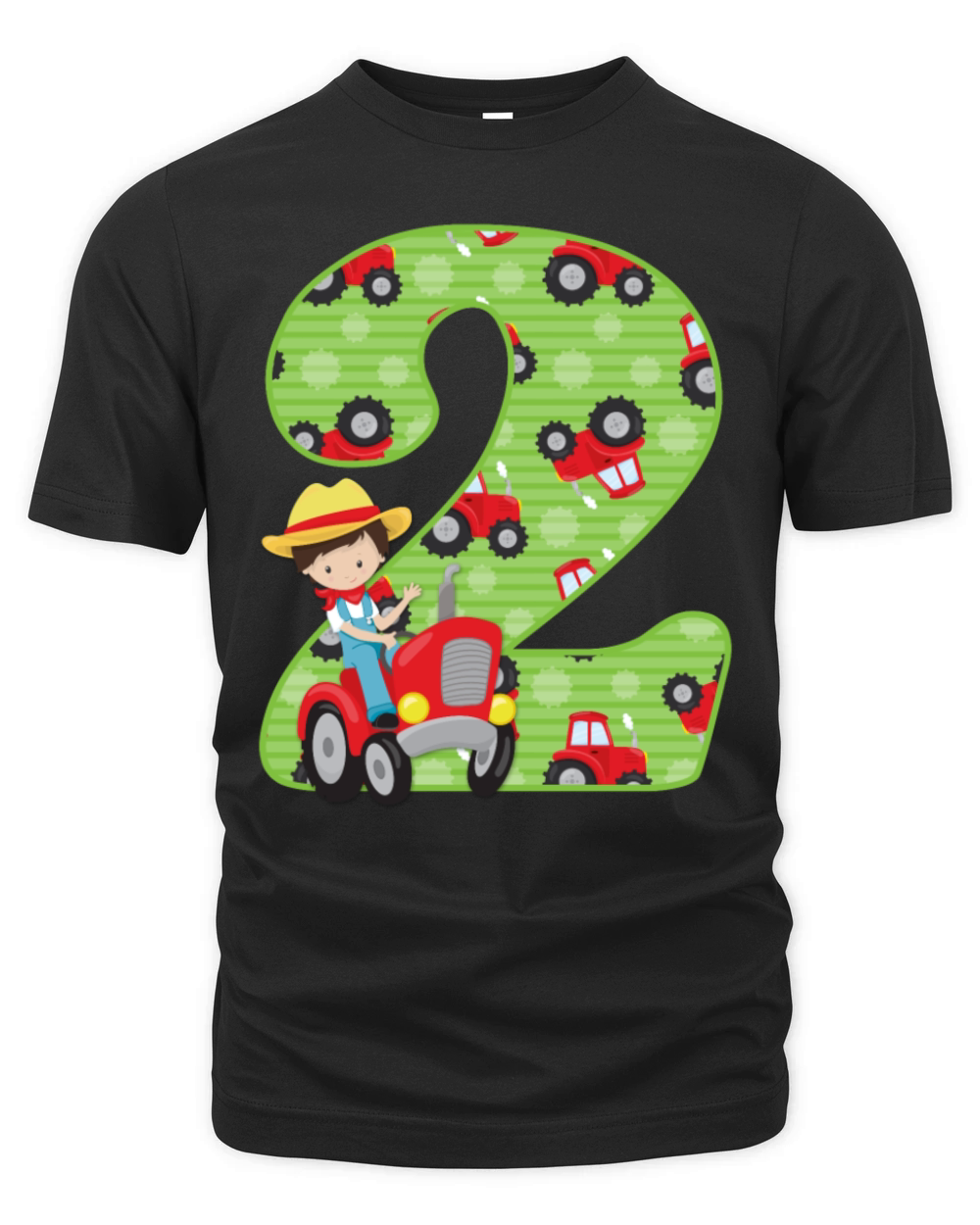 Tractor Boy 2nd Birthday Organic Unisex T-shirt