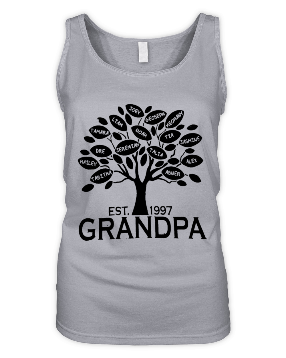 Custom Grandpa or Grandma Family Tree with all Gra Organic Women's Tank Top