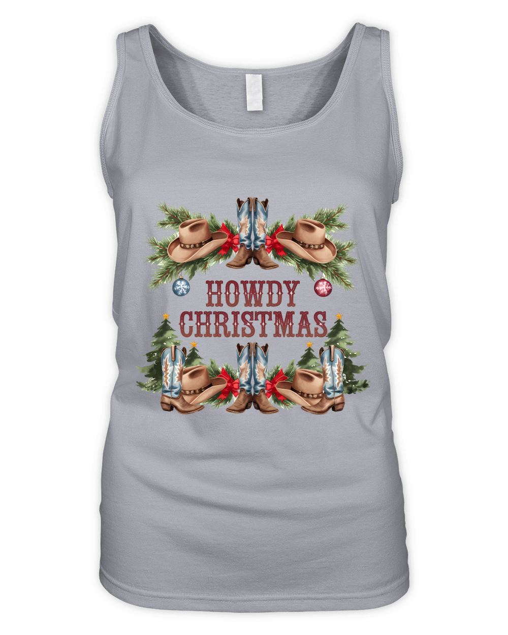 Howdy Christmas Vintage Christmas 4 Organic Women's Tank Top