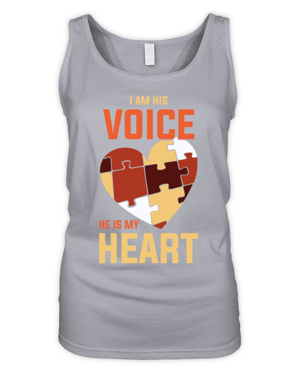 I Am His Voice Funny World Autism Day Gift Organic Women's Tank Top