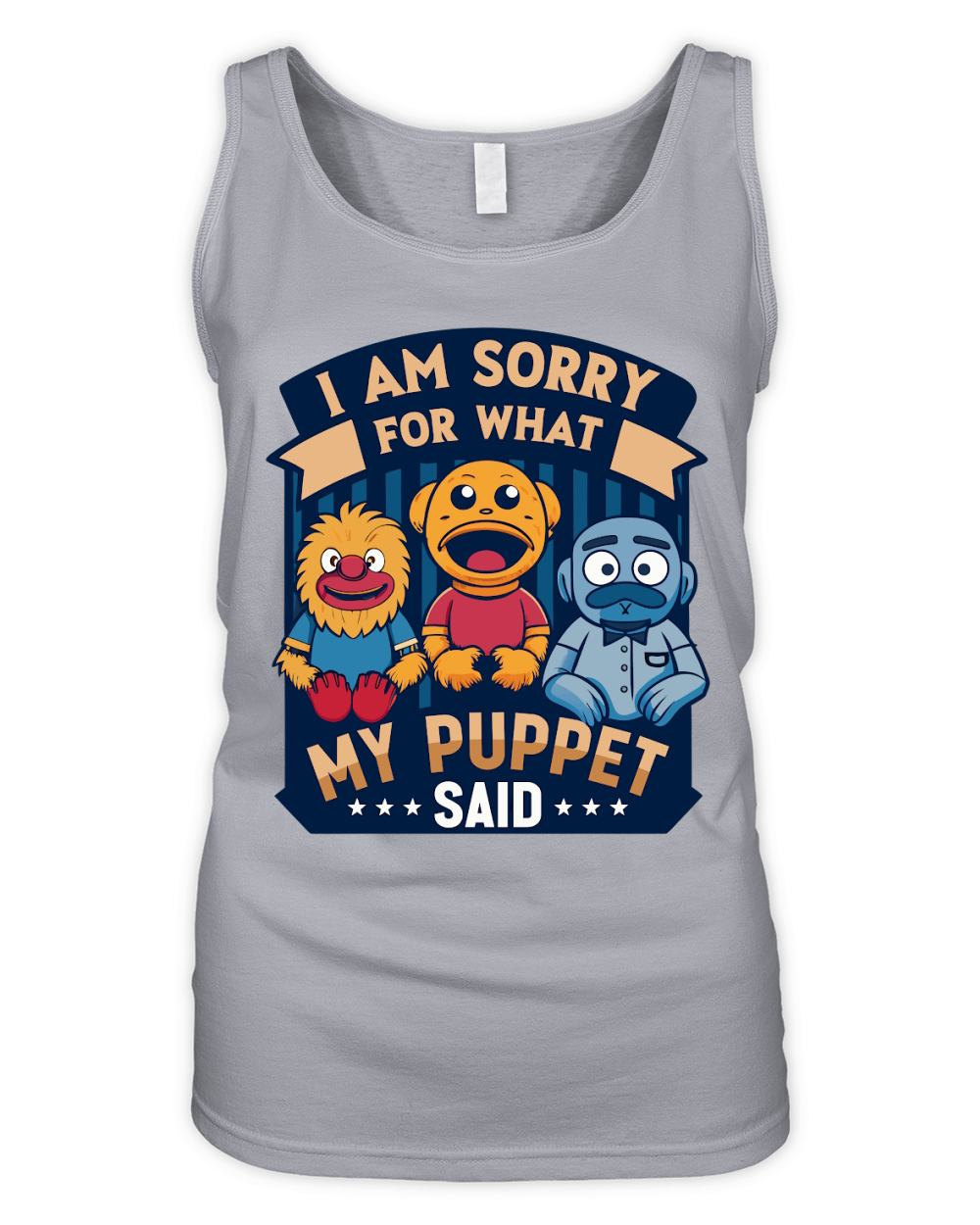 i am sorry for what my puppet said 02 Organic Women's Tank Top